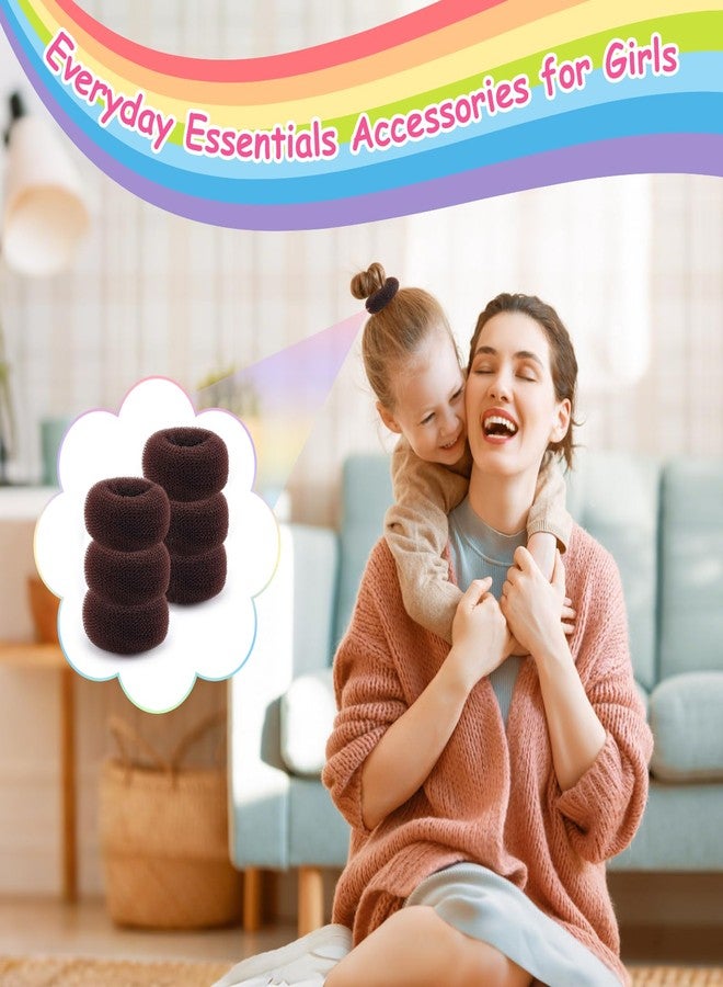 هوفسون أداة صنع كعكة شعر صغيرة جدًا للأطفال (2 بوصة)، 6 قطع من إكسسوارات صنع الكعكة، قوالب جورب على شكل كعكة شعر، هدايا عيد الميلاد لمستلزمات شعر الفتيات المراهقات - Image 4